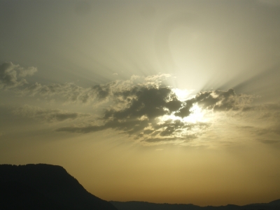 Wolken Sonneneinstrahlung im Oberallgäu