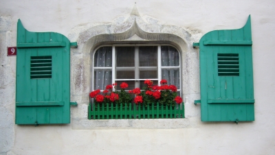 grüne Fensterläden