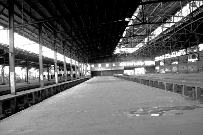 Innenraum des alten duisburger Bahnhof