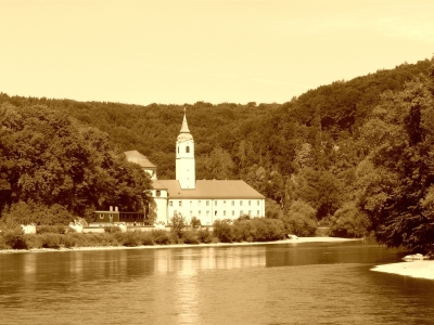 Kloster Weltenburg in sepia