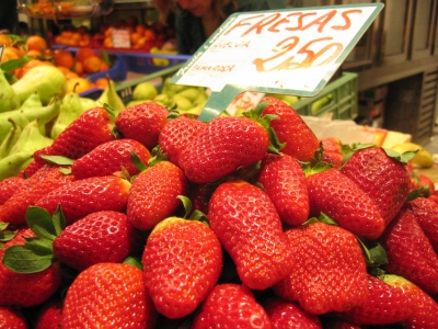 marktfrische fresas - Erdbeeren