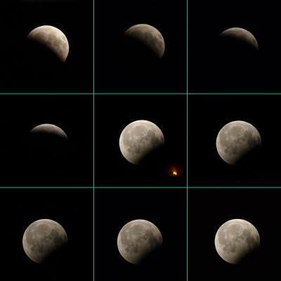 Phasen der Mondfinsternis vom 16.08.2008