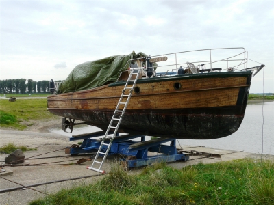 Boot auf dem Trockendock