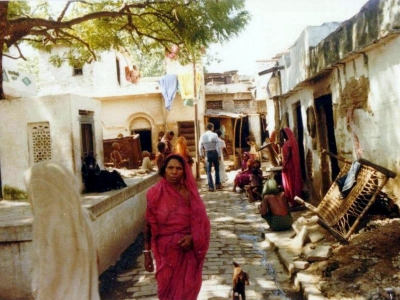 In der heiligen Stadt Varanasi ( Benares ) in Indien