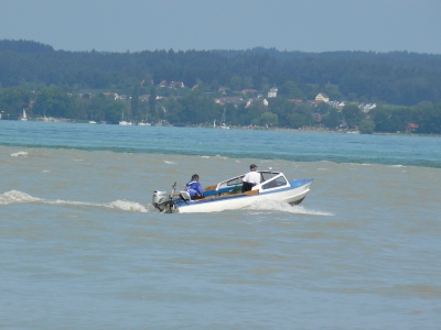 Motorboot auf dem Bodensee