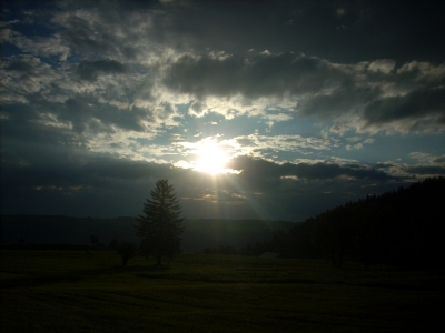 Sonnenuntergang nach dem Regen