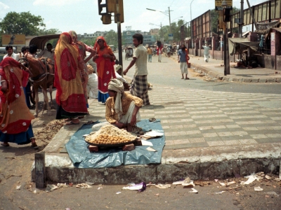 Kleiner Verkaufsstand in Panipat ( Indien )