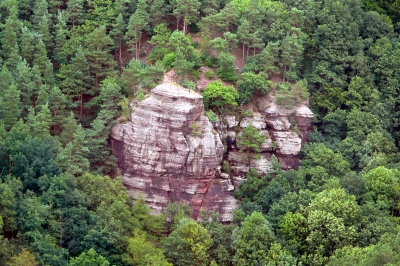 Der Fels im Wald zu Nideggen in der Rureifel