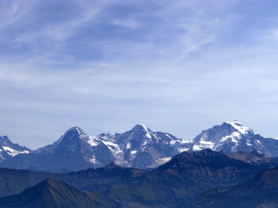 Niesen: Eiger, Mönch und Jungfrau