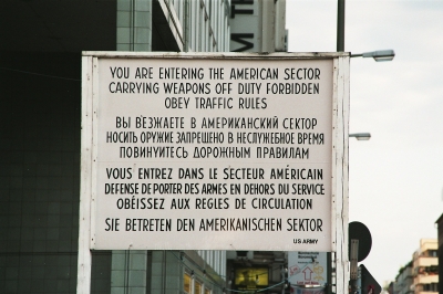 You are entering the american sector!