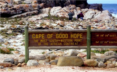 Die Koordinaten vom Cape of Good Hope