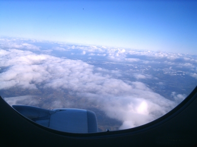 Wolken aus Flugzeugfenster