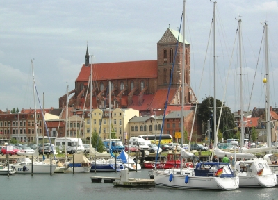 Wismarer Bucht: Blick auf die Altstadt von Wismar