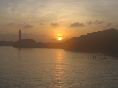 Sonnenuntergang in Singapur