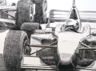 Formel 1 Rennwagen Zeichnung