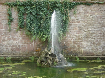 Wasserlauf im Garten des Schloß Heidelberg
