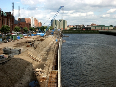 Hafencity - Sandtorkai Beginn der Bebauung