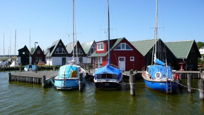 Bootshäuser in Ahrenshoop