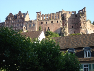 Teilansicht des Schloß Heidelberg