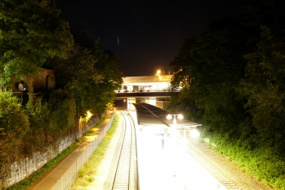 Haltepunkt Solingen-Mitte bei Nacht