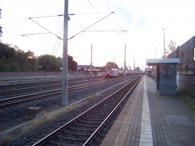 Bahnhof Langerwehe - Zugdurchfahrt