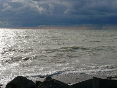Unwetter über der Ostsee