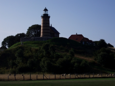 Leuchtturm auf der Insel an der Storebælt-Brücke