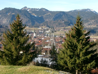 Durchblick auf Oberstdorf