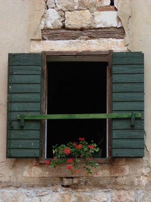 Fassade in Porec/Kroatien