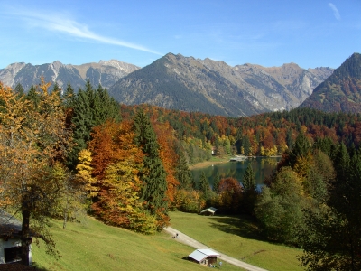 Freibergsee bei Oberstdorf im Herbst 1