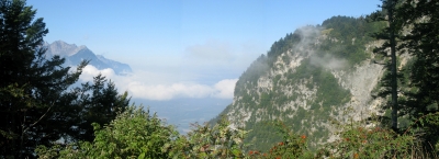 Nebel versperrt die Sicht zum Genfersee