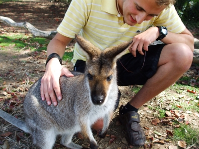 Andi mit erstem Känguru