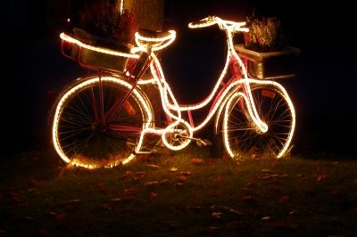 illuminiertes Fahrrad