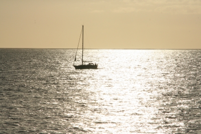 Boot in Oktobersonne