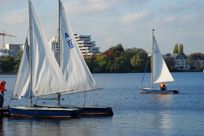 Segelschule an der Alster