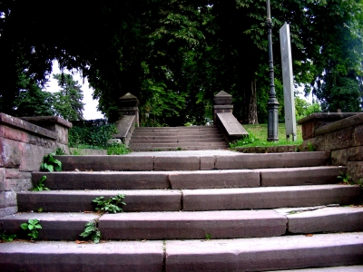 Treppe zum Colombipark in Freiburg