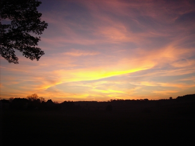 Sonnenuntergang im Vogtland (Pausa)