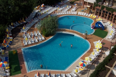 Poolanlage von einem Hotel in Bulgarien
