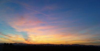 Sonnenuntergang über Pfälzerwald