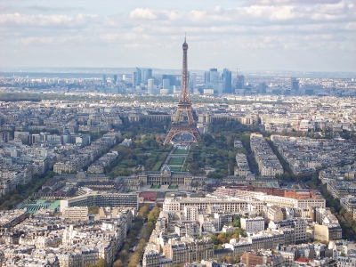 Blick von oben auf Paris