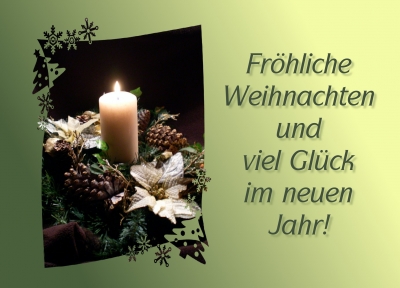 Aira's Postkarten - Fröhliche Weihnachten und viel Glück im neuen Jahr!