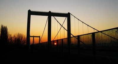 Brücke in der Abendsonne