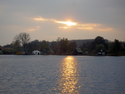 Sonnenuntergang am Mirower See