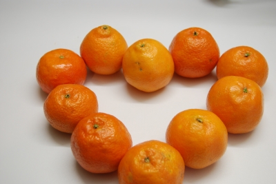 Herz aus Orangen