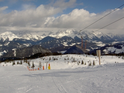 Blick von der Fageralm zum Dachstein