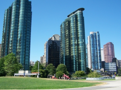 Vancouver Hochhäuser am Yachthafen