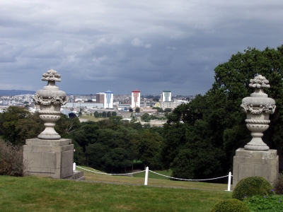 Mount Edgcumbe Country Park: Blick auf Plymouth