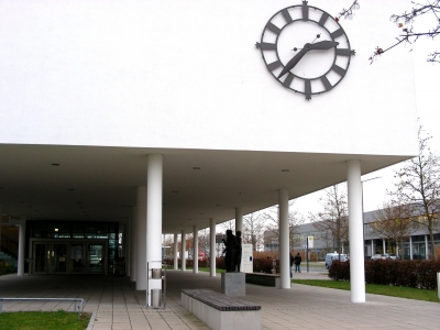 Details an einem Bürogebäude in Erlangen