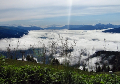 Südtirol, Blick ins Pustertal vom Gitsch
