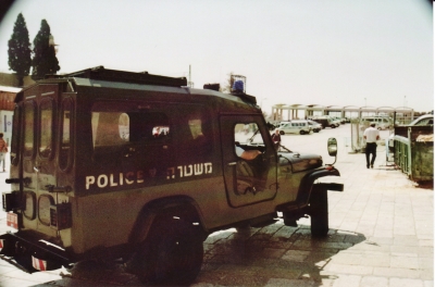 Polizeiauto in Jerusalem